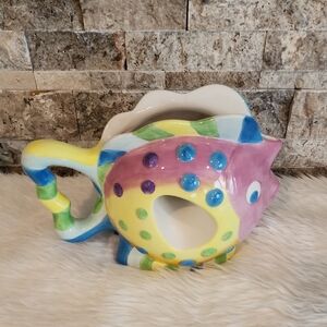 Summer Stock Colorful Fish-Shaped Ceramic Art Piece